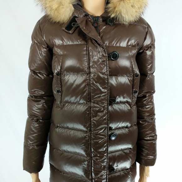 moncler down coat with fur hood